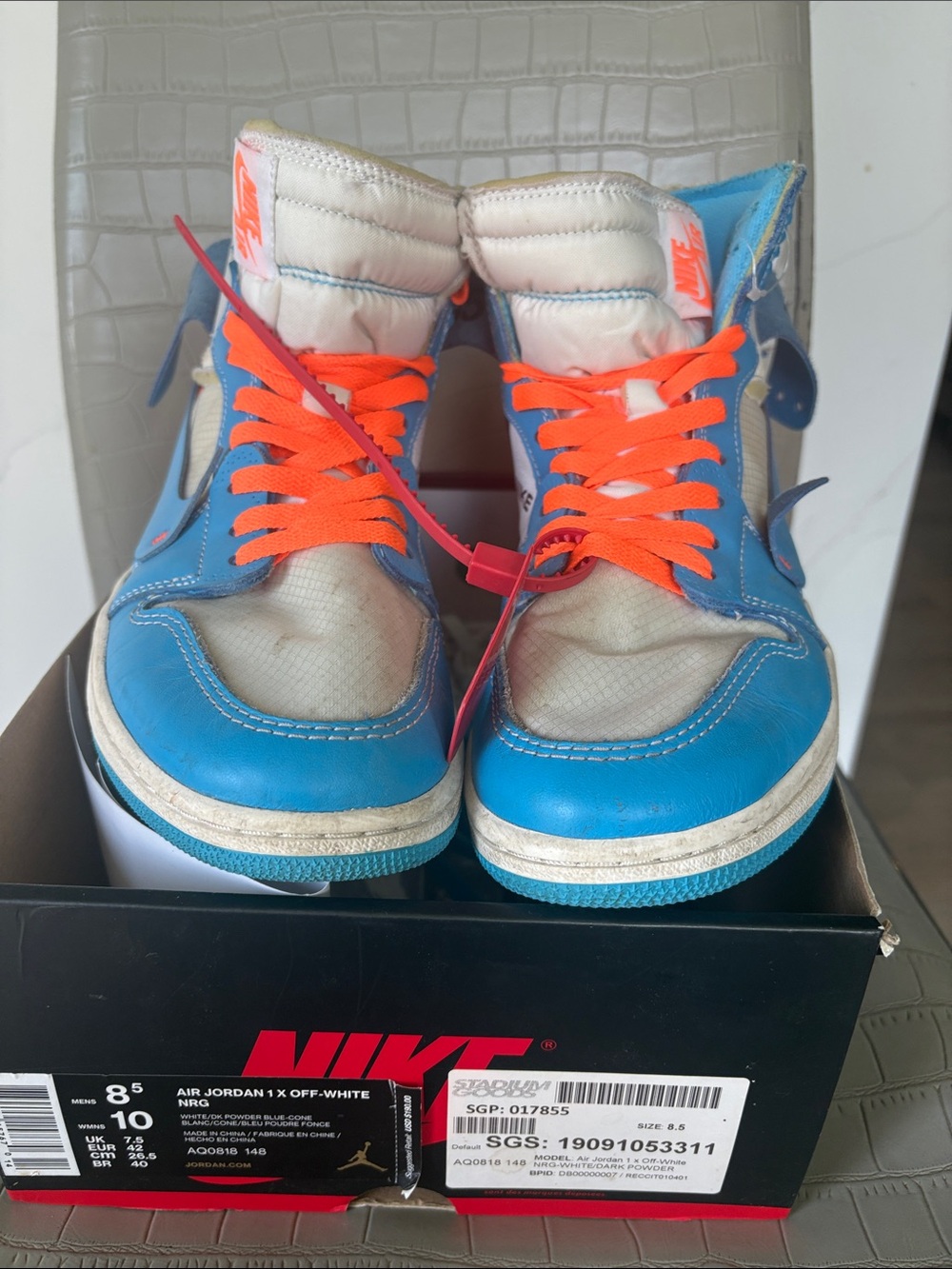 Air Jordan 1*Off-White NRG-White/Dark POWDER